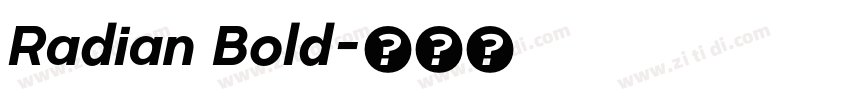 Radian Bold字体转换